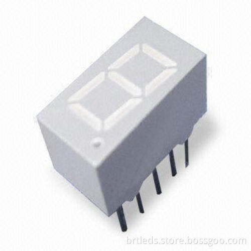 0.36-inch 7 Segment Green LED Display with Direct Drive Common Anode, RoHS Standard, 2.0-2.5V, 12mcd